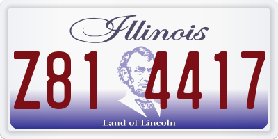 IL license plate Z814417