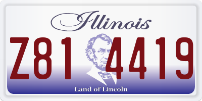 IL license plate Z814419