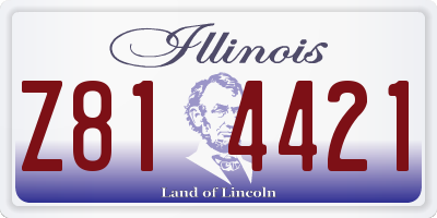 IL license plate Z814421