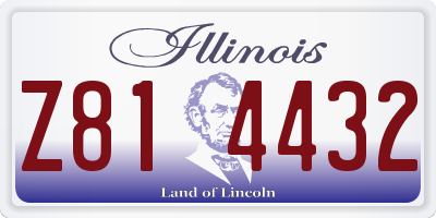 IL license plate Z814432