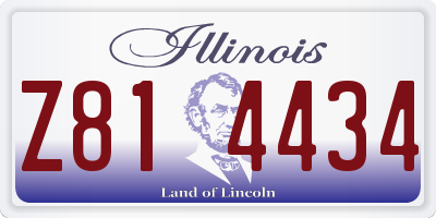 IL license plate Z814434