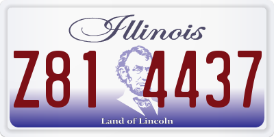 IL license plate Z814437