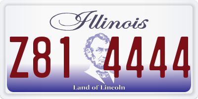 IL license plate Z814444