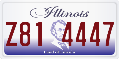 IL license plate Z814447