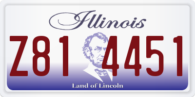 IL license plate Z814451