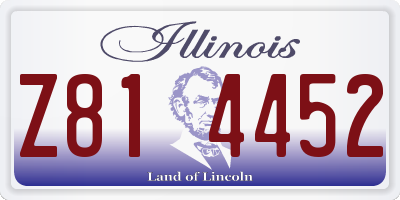 IL license plate Z814452