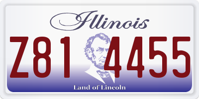 IL license plate Z814455