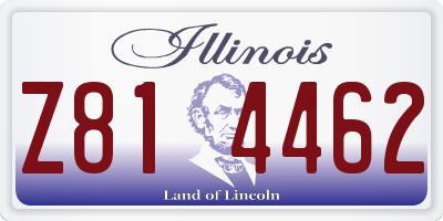 IL license plate Z814462