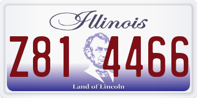 IL license plate Z814466