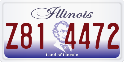 IL license plate Z814472