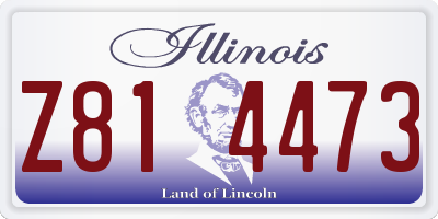 IL license plate Z814473