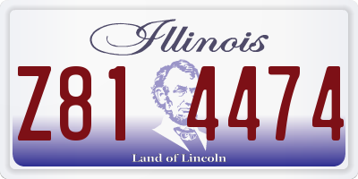 IL license plate Z814474