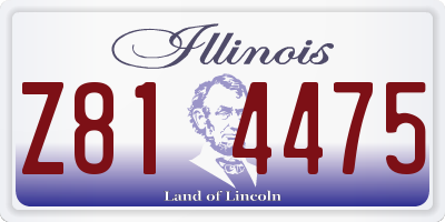 IL license plate Z814475