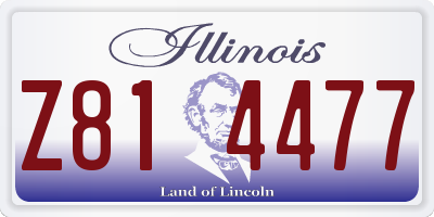 IL license plate Z814477