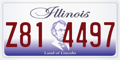 IL license plate Z814497