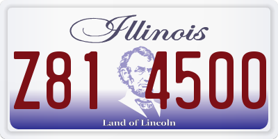 IL license plate Z814500