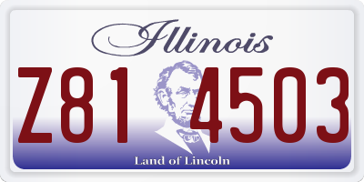 IL license plate Z814503