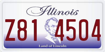 IL license plate Z814504
