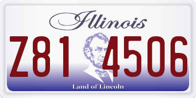 IL license plate Z814506
