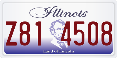 IL license plate Z814508