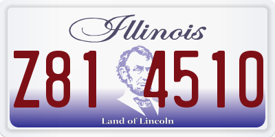 IL license plate Z814510
