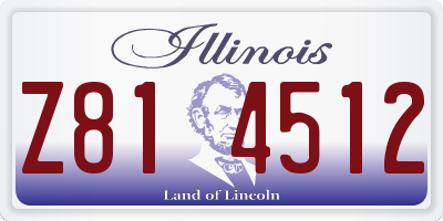 IL license plate Z814512