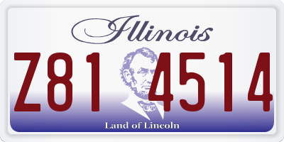 IL license plate Z814514