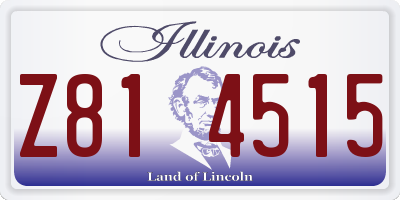 IL license plate Z814515
