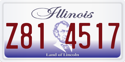 IL license plate Z814517