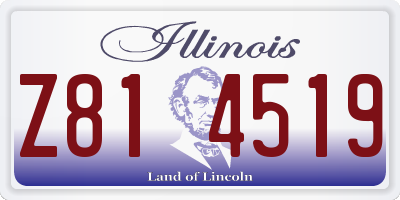 IL license plate Z814519