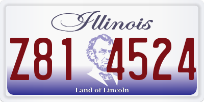 IL license plate Z814524