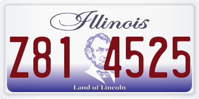 IL license plate Z814525