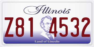 IL license plate Z814532