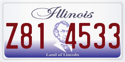 IL license plate Z814533