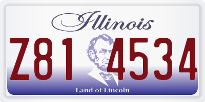 IL license plate Z814534