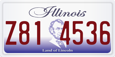 IL license plate Z814536