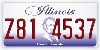 IL license plate Z814537