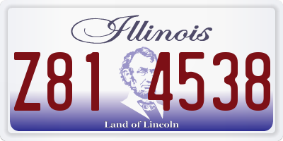 IL license plate Z814538