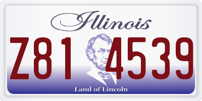 IL license plate Z814539
