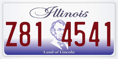 IL license plate Z814541