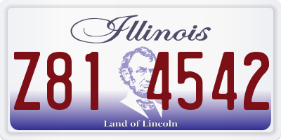 IL license plate Z814542