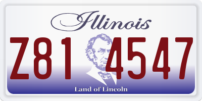 IL license plate Z814547