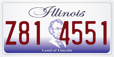 IL license plate Z814551
