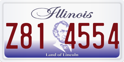IL license plate Z814554
