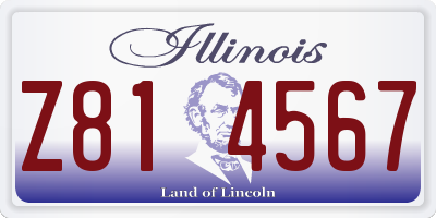IL license plate Z814567