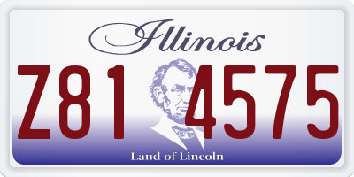 IL license plate Z814575