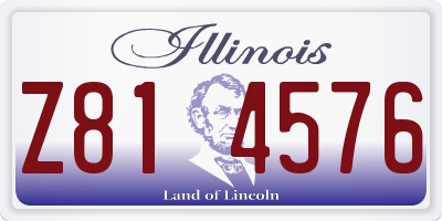 IL license plate Z814576