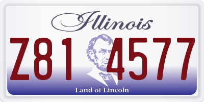 IL license plate Z814577