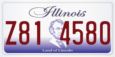 IL license plate Z814580