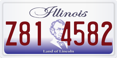 IL license plate Z814582